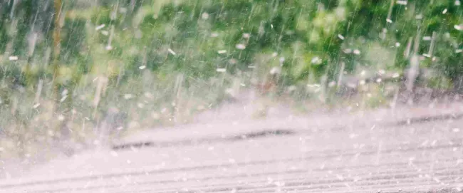 hail pounding down on a roof