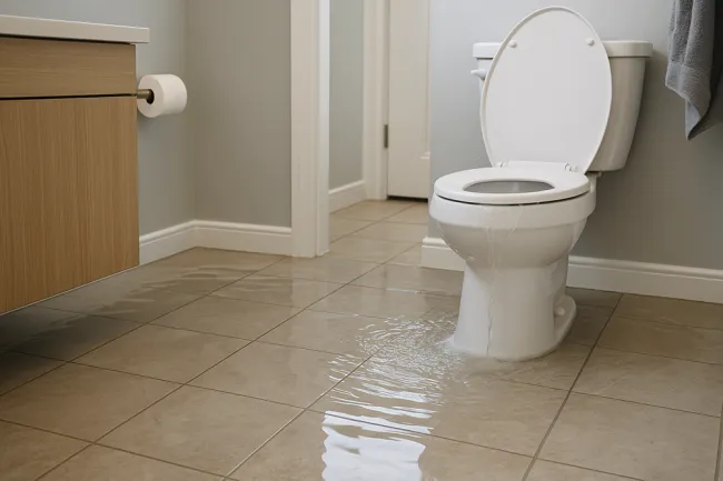 overflowed toilet in a chicagoland home - servicemaster fire and water cleanup services
