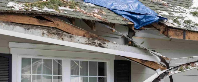 storm damaged roof