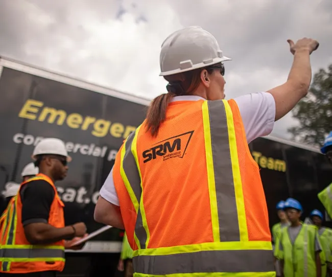ServiceMaster restore technician responding to an emergency response team