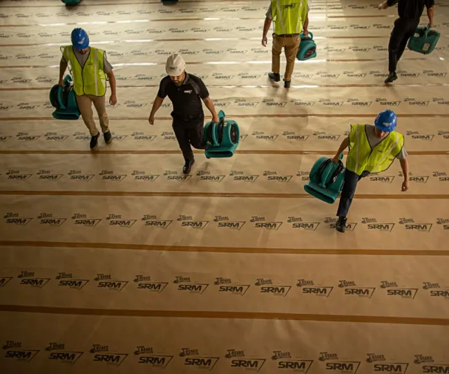 group of specialist working on a commercial building
