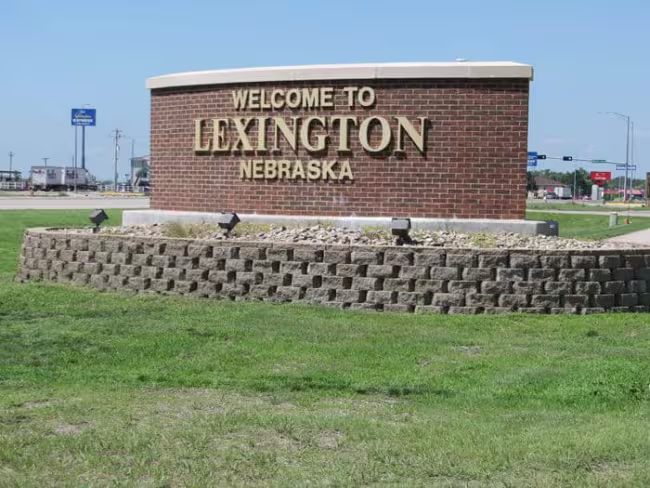 Welcome to Lexington Brick Sign on South Plum Creek Parkway in Lexington, NE