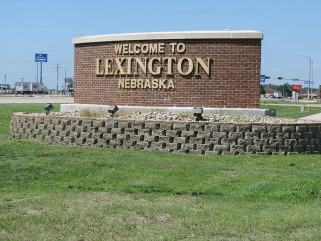 Welcome to Lexington Brick Sign on South Plum Creek Parkway in Lexington, NE