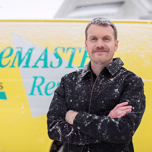 servicemaster technician responding to winter storm damage