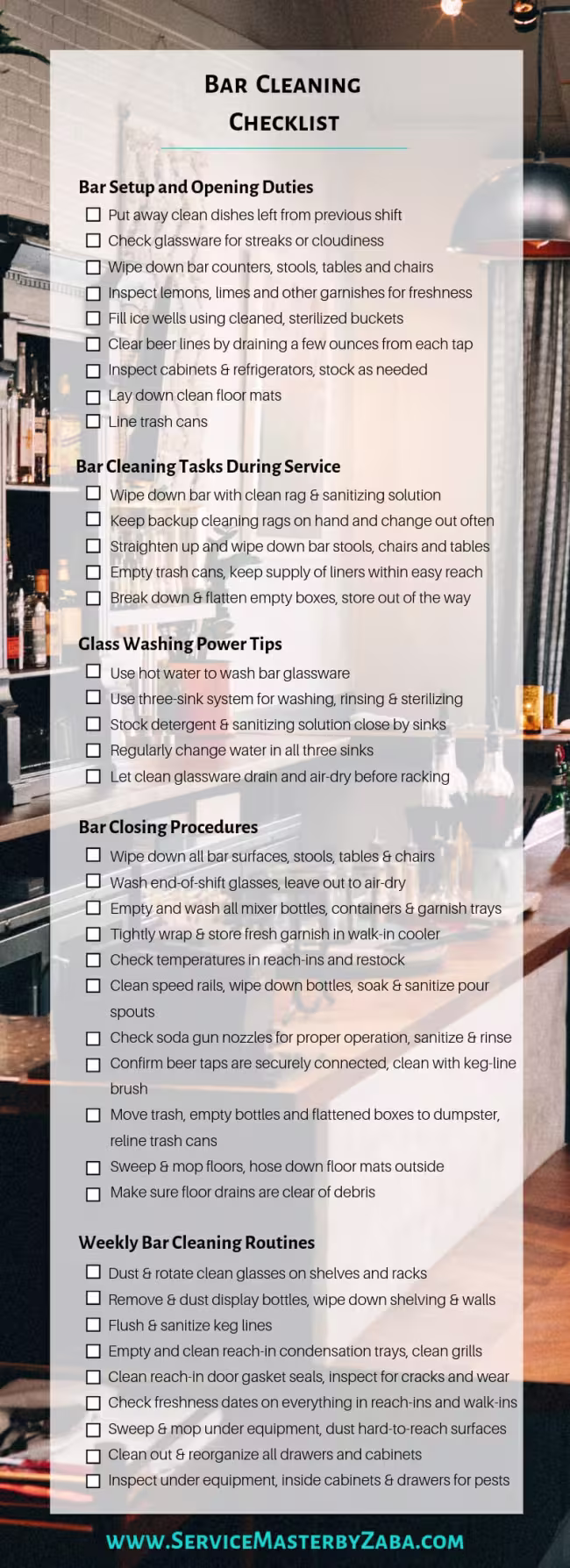 bar-cleaning-checklist
