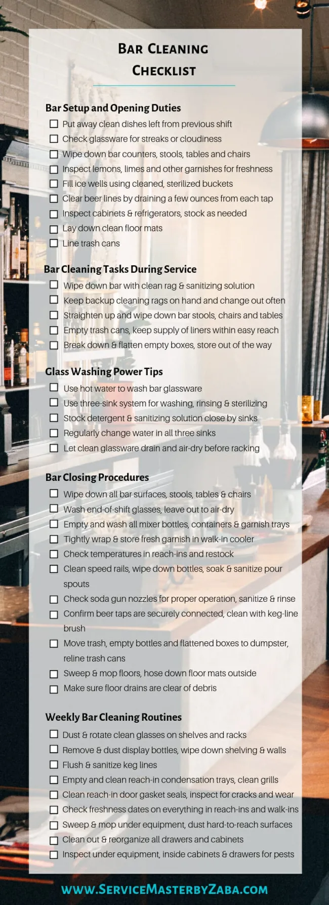 bar-cleaning-checklist