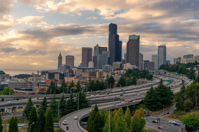 skyline view of downtown seattle washington
