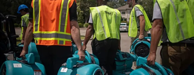 ServiceMaster techs going to a storm job