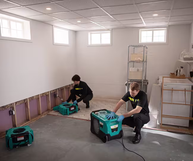 two-servicemaster-restore-technicians-setting-up-industrial-drying-equipment-for-water-damage-mitigation-in-a-basement-laundryroom