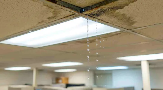 commercial ceiling water leak