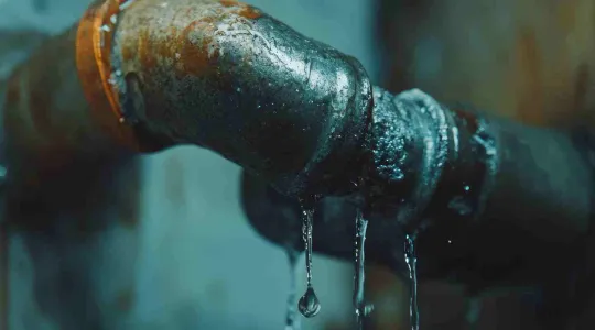 leaky rusted pipe