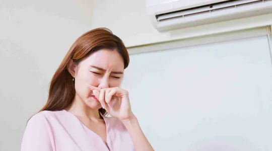 Musty smell in spring