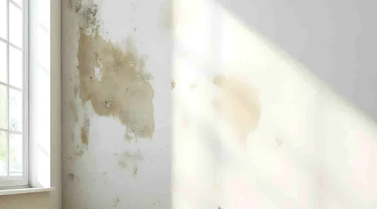 Water damaged wall