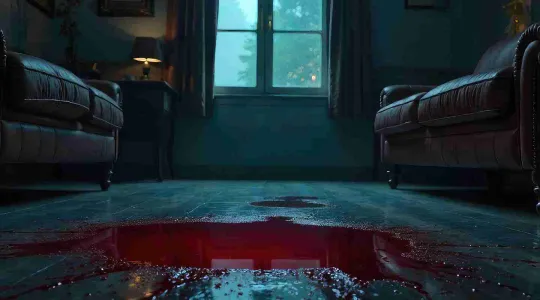 blood on floor from crime scene