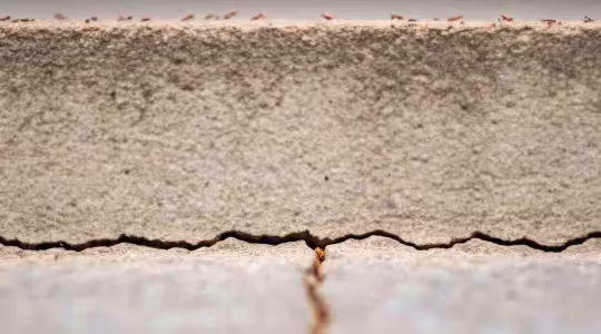 crack in foundation in a commercial building in Dallas