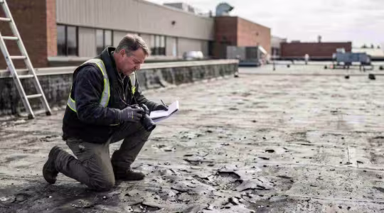 hail damaged commercial roof
