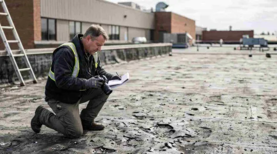 hail damaged commercial roof