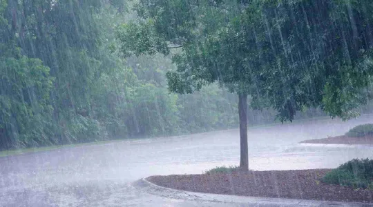 heavy rainstorm in Akron, OH