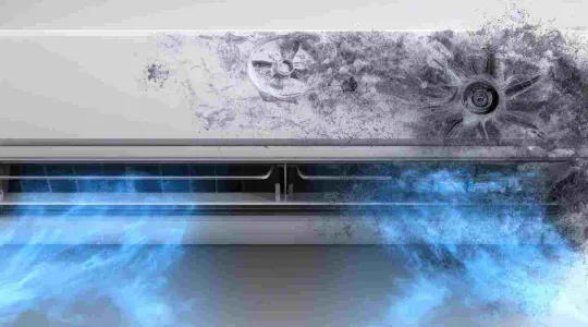dust coming out of an air vent