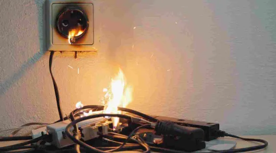 electrical fire in office