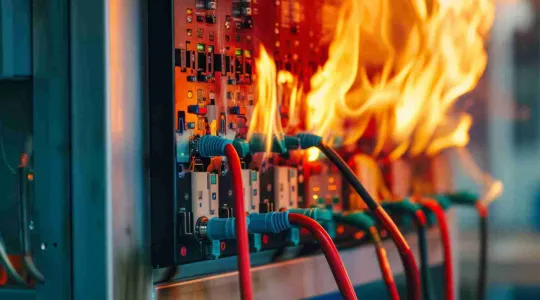 electrical fire in a home in Cleveland