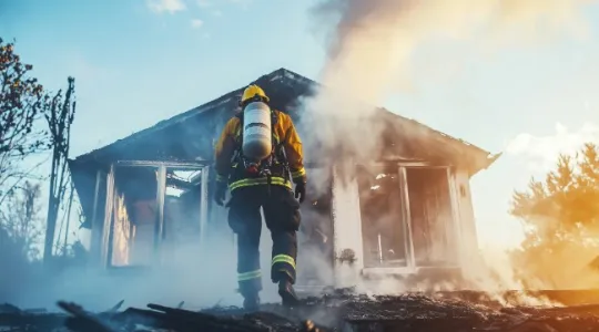 Water damage after a Springfield house fire