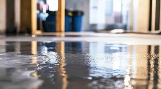 flooded basement in a Warren, OH home