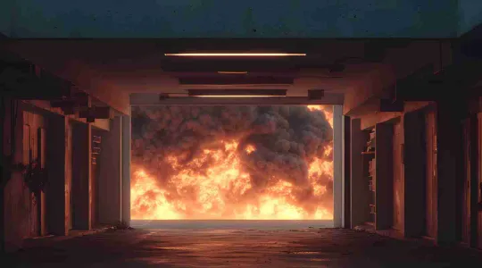large garage fire
