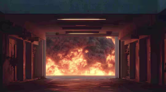 garage up in flames