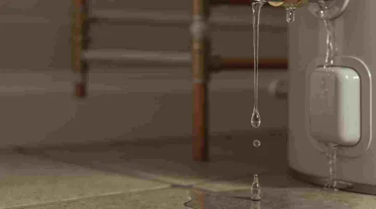 Leaking water heater in a home