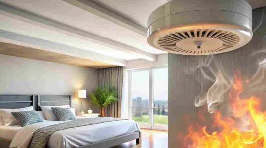 lingering smoke in a bedroom