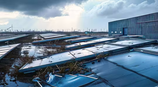 damaged commercial roof