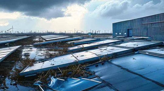damaged commercial roof