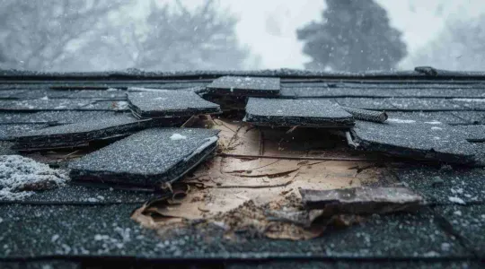 damaged roof