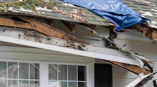 storm damaged roof