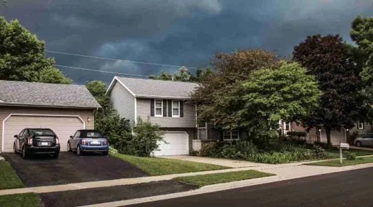 spring thunderstorm in Dallas