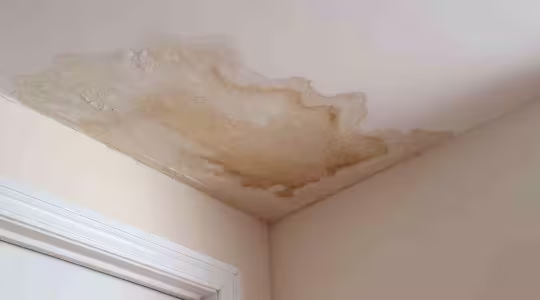 water damaged ceiling