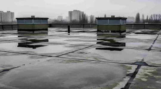 storm damage on commercial roof