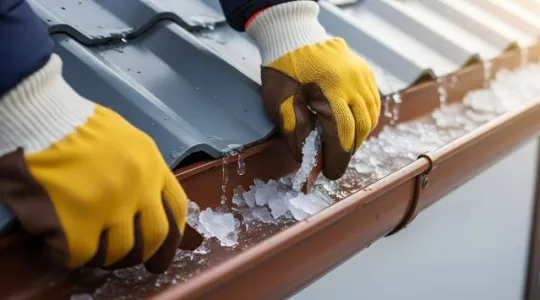 Ice storm roof damage risks in Ada