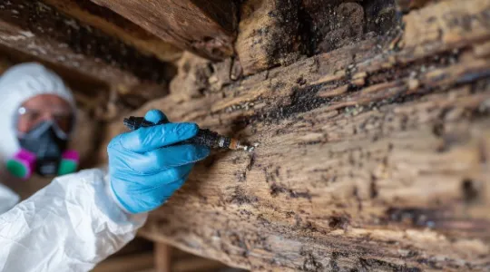 Winter attic mold