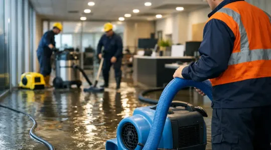 commercial water damage restoration fast