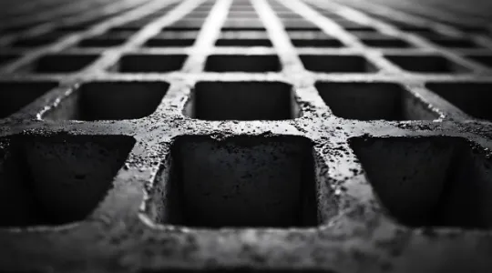Drain contracting mold in freezer