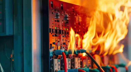 Electrical fire in Dallas warehouse