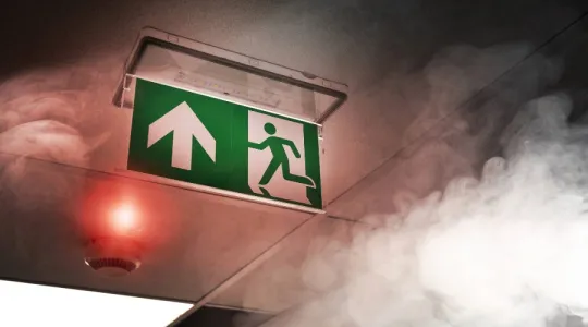 Fire escape sign