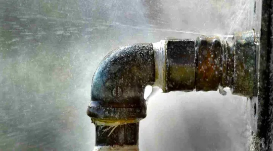 sprinkler line leak