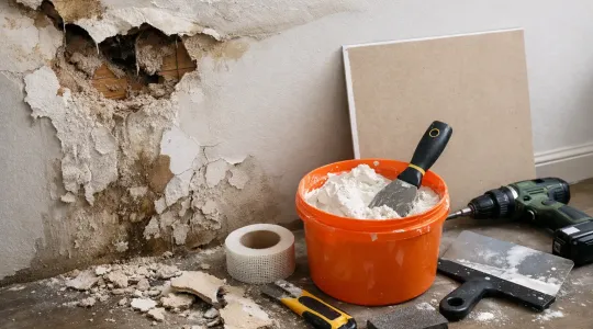 water damaged drywall repair steps