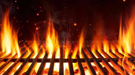 grill and fire hazard