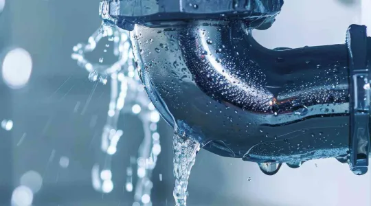 burst pipe under sink