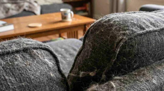 pet hair on couch