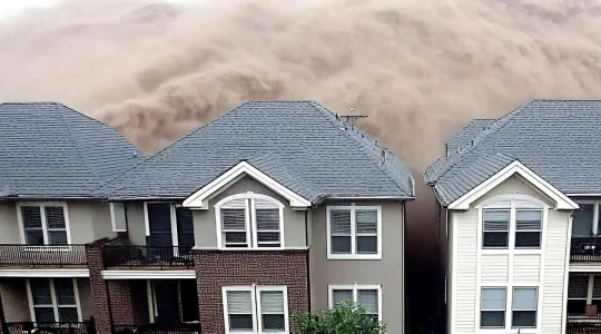 dust storm in garden city